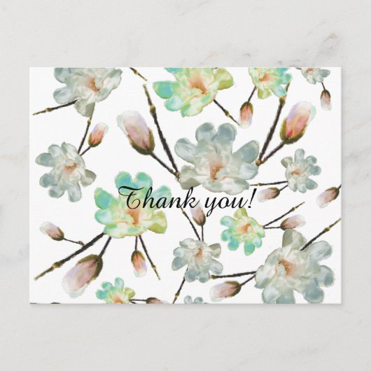 Carte postale de remerciement Magnolia Pattern (Devant)