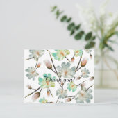 Carte postale de remerciement Magnolia Pattern (Debout devant)