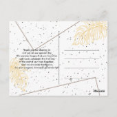 Carte postale de remerciement marron rustique et b (Dos)