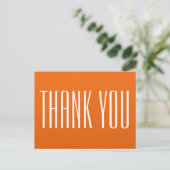 Carte postale de remerciement orange (Debout devant)