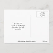 Carte postale de remerciement papillon abstrait na (Dos)