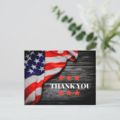 Carte postale de remerciement patriotique (Debout devant)