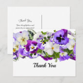 Carte postale de remerciement Pensée (Devant / Derrière)