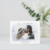 Carte postale de remerciement photo rustique paste (Debout devant)