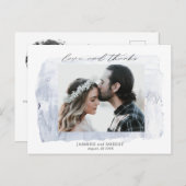 Carte postale de remerciement photo rustique paste (Devant / Derrière)