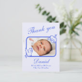Carte postale de remerciement pour annonce de nais (Debout devant)