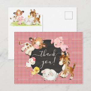 Carte postale de remerciement pour Baby Shower sur