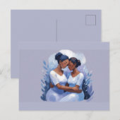 Carte postale de remerciement pour femmes noires (Devant / Derrière)