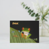 Carte postale de remerciement pour la grenouille n (Debout devant)