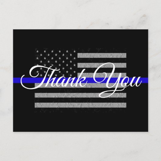 CARTE POSTALE DE REMERCIEMENT POUR LA POLICE (Devant)