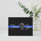 CARTE POSTALE DE REMERCIEMENT POUR LA POLICE (Debout devant)