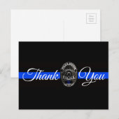 CARTE POSTALE DE REMERCIEMENT POUR LA POLICE (Devant / Derrière)