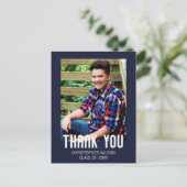 Carte postale de remerciement pour la remise des d (Debout devant)