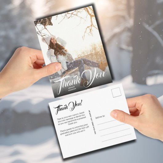 Carte postale de remerciement pour la remise des d