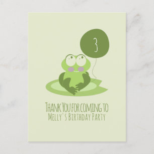 Carte postale de remerciement pour l'anniversaire