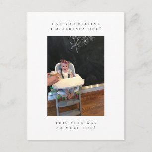 carte postale de remerciement pour photo d'anniver