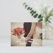 Carte postale de remerciement pour photo de mariag (Debout devant)