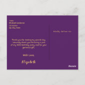 Carte postale de remerciement pour un 50e annivers (Dos)