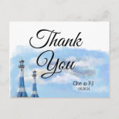 Carte postale de remerciement pour un thème de mar (Devant)