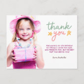 Carte postale de remerciement pour une fête d'anni (Devant)