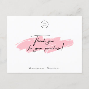 Carte Postale de Remerciement pour Votre Achat