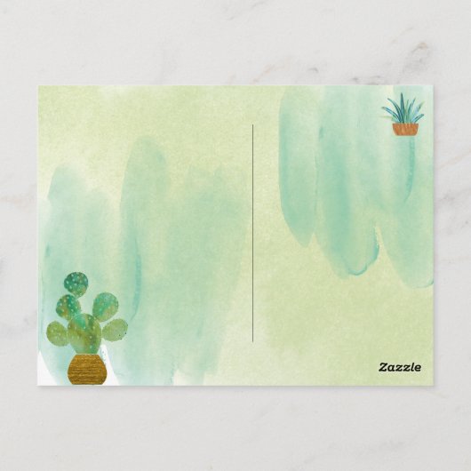 Carte postale de remerciement quotidienne Cactus a (Dos)