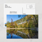 Carte postale de remerciement Reflets d'automne de (Devant / Derrière)