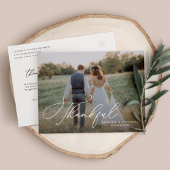 Carte postale de remerciement romantique