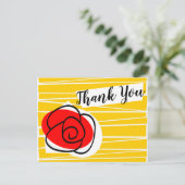 Carte postale de remerciement Rose Espagnole en pa (Debout devant)