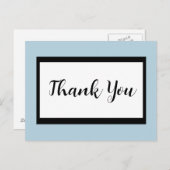 Carte postale de remerciement script (Devant / Derrière)