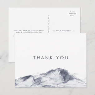 Carte postale de remerciement Simple Montagne