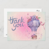 Carte postale de remerciement tendance (Devant / Derrière)