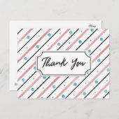 Carte postale de remerciement tendance (Devant / Derrière)