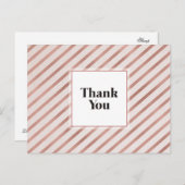 Carte postale de remerciement tendance (Devant / Derrière)