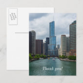 Carte postale de remerciement Trump Tower Chicago  (Devant / Derrière)
