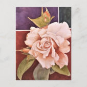 CARTE POSTALE DE REMERCIEMENTS ROSE VINTAGE (Devant)