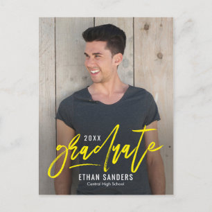 Carte postale de remise de diplôme à couleur dégra