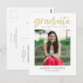 Carte postale de remise de diplôme à couleur édita (Devant / Derrière)