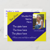 carte postale de remise de diplôme à la maison ouv (Devant / Derrière)