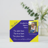 carte postale de remise de diplôme à la maison ouv (Debout devant)