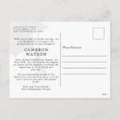 Carte postale de remise de diplôme avec un pompon (Dos)