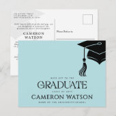 Carte postale de remise de diplôme avec un pompon (Devant / Derrière)