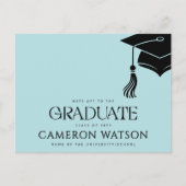 Carte postale de remise de diplôme avec un pompon (Devant)