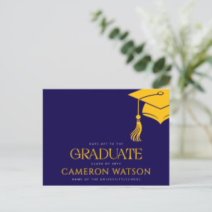 Carte postale de remise de diplôme avec un ruban d