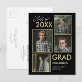 Carte postale de remise de diplômes avec dégradé d (Devant / Derrière)