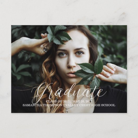 Carte postale de remise de diplômes avec écriture (Devant)