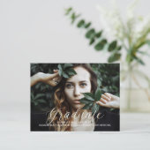 Carte postale de remise de diplômes avec écriture (Debout devant)