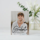 Carte postale de remise des diplômes à couleur mod (Debout devant)