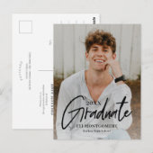 Carte postale de remise des diplômes à couleur mod (Devant / Derrière)