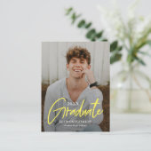 Carte postale de remise des diplômes à couleur mod (Debout devant)